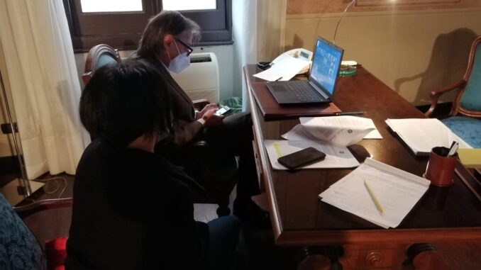 videoconferenza trasporti - sindaco Albenga Tomatis