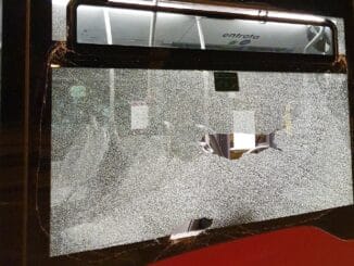 Autobus danneggiato ad Andora