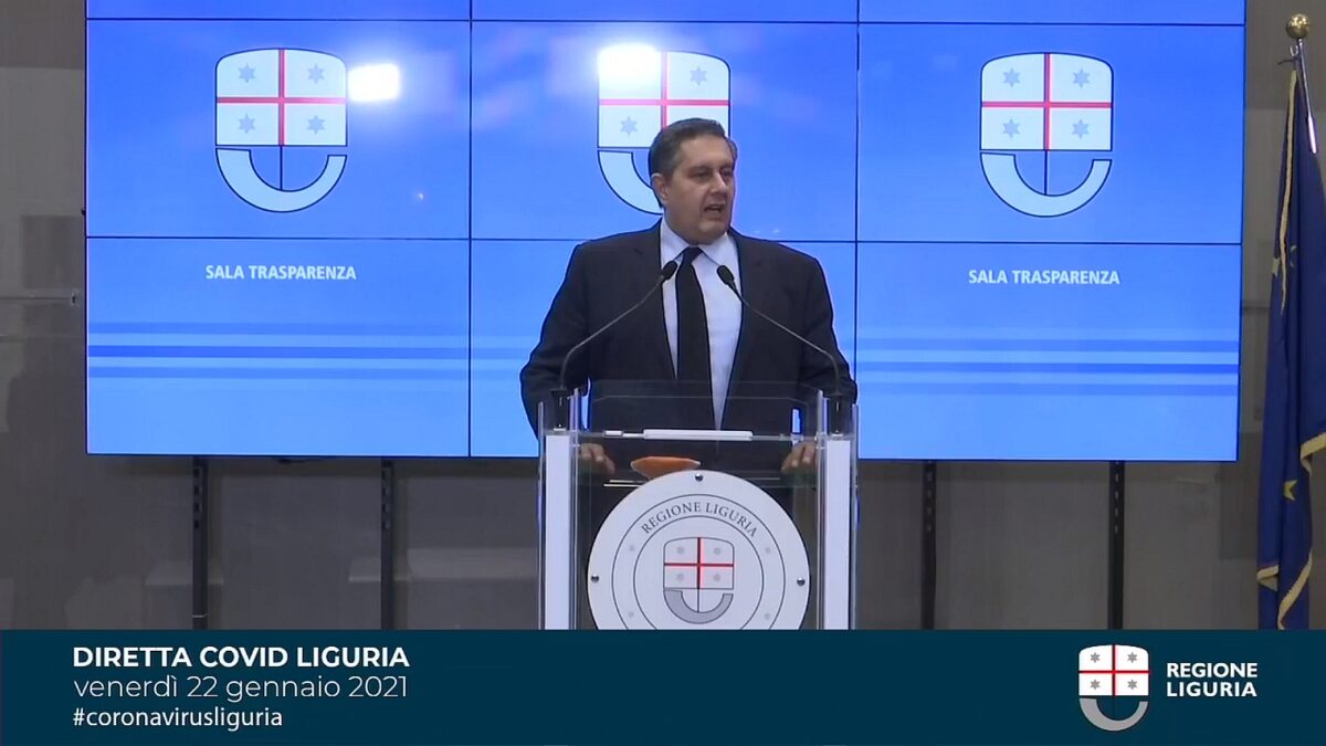 Giovanni Toti -Sala trasparenza 22 gennaio 2021