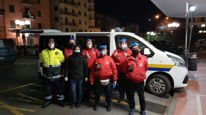 servizio straordinario di City Angels e Protezione Civile Albenga