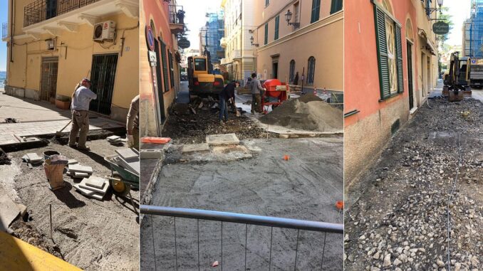 Alassio lavori in Via Gramsci