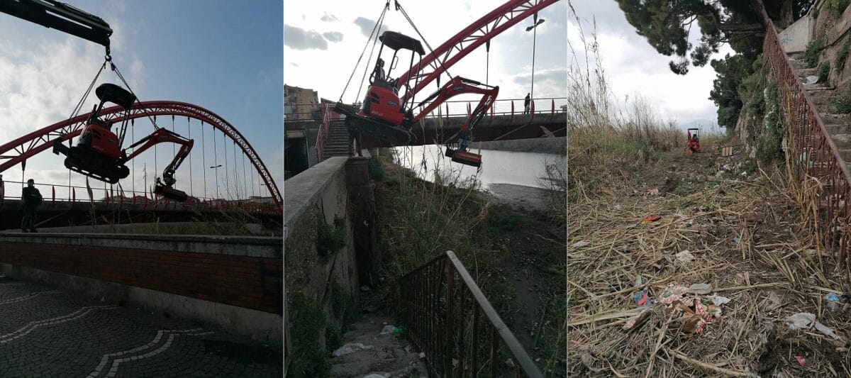 Albenga pulizia fiume Lungocenta Trento