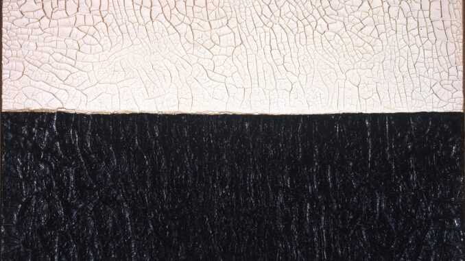 Alberto Burri, Bianco Nero Cretto, 1972