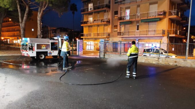 Andora Sanificazione cortili scuole
