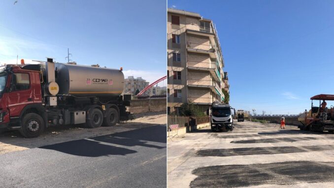 Lavori lungocenta croce bianca ad Albenga