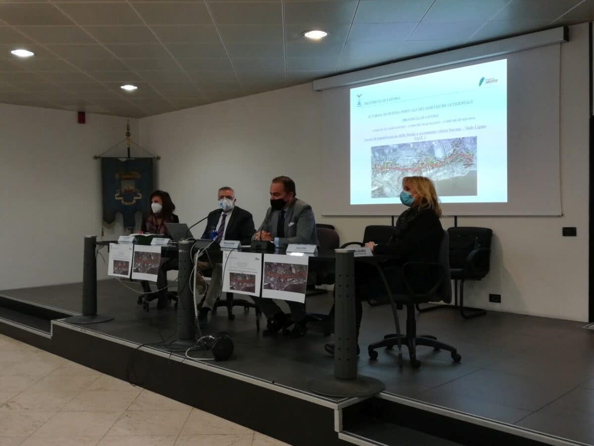 Presentazione lavori Strada Scorrimento Veloce Savona-Vado Ligure