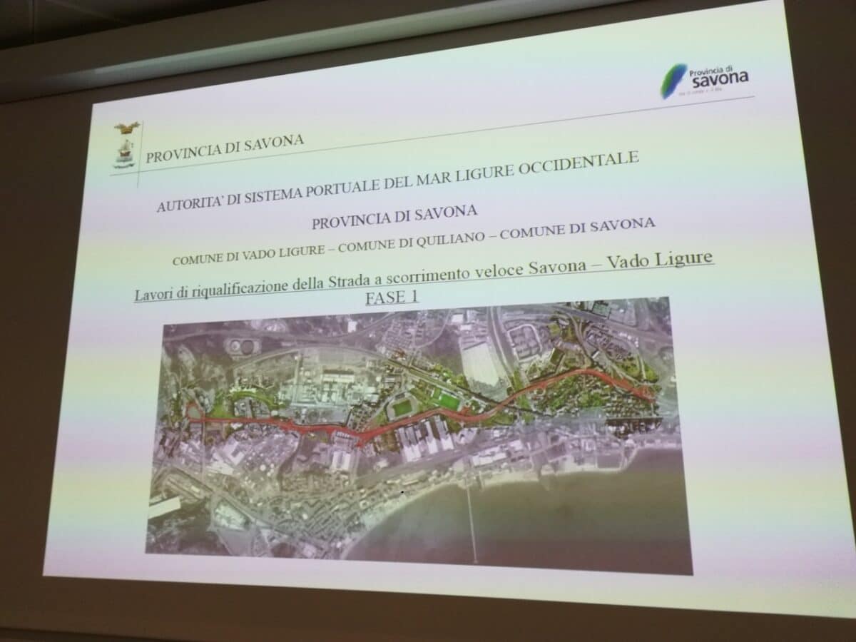 Presentazione lavori Strada Scorrimento Veloce Savona-Vado Ligure