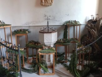Presepe pasquale nella chiesa di San Bernardino in Albenga a Vadino