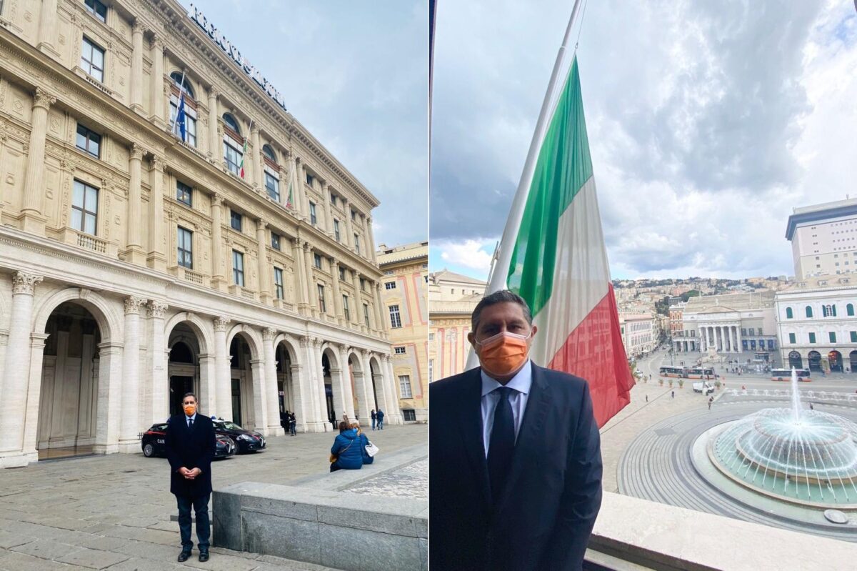 Regione Liguria minuto silenzio vittime covid