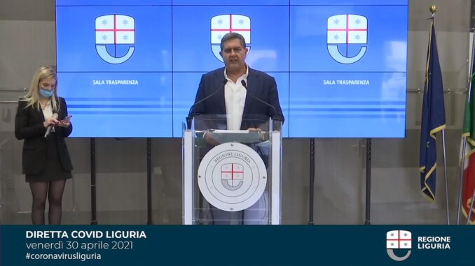 Regione Liguria Sala Trasparenza Giovanni Toti 30-4-2021