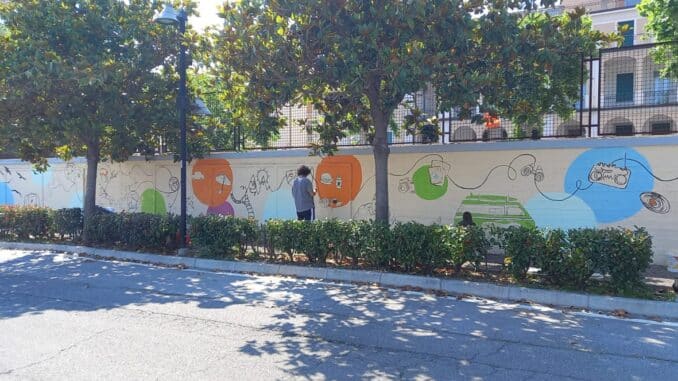Murales nel muro estero del Falcone di Loano