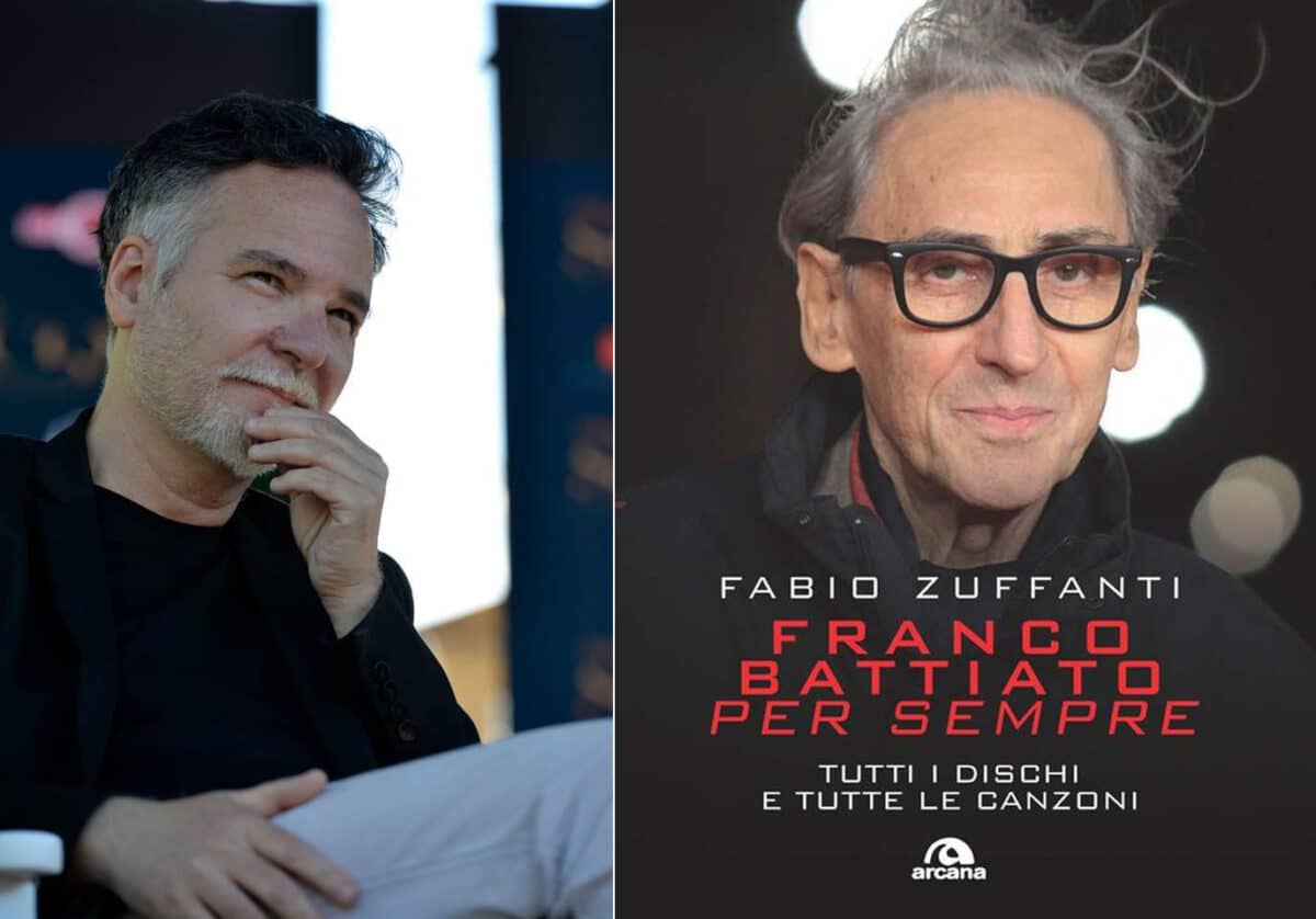 Fabio Zuffanti e la copertina del suo libro su Battiato