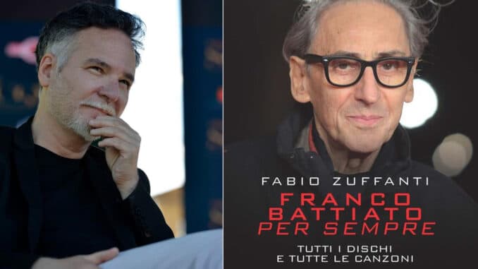 Fabio Zuffanti e la copertina del suo libro su Battiato