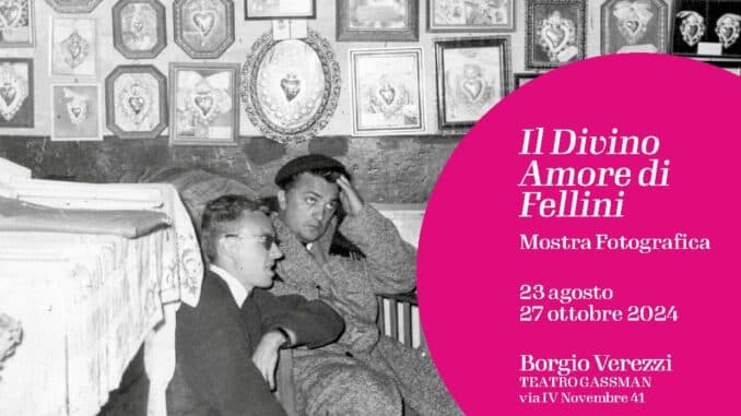 Fellini locandina A3 borgio 2024 rassegna Cinematografica di Borgio Verezzi