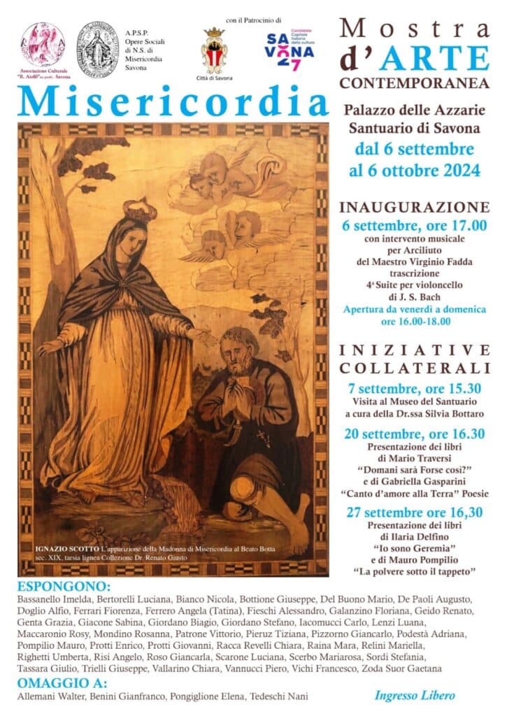 Mostra d'arte contemporanea "Misericordia" al Santuario di Savona