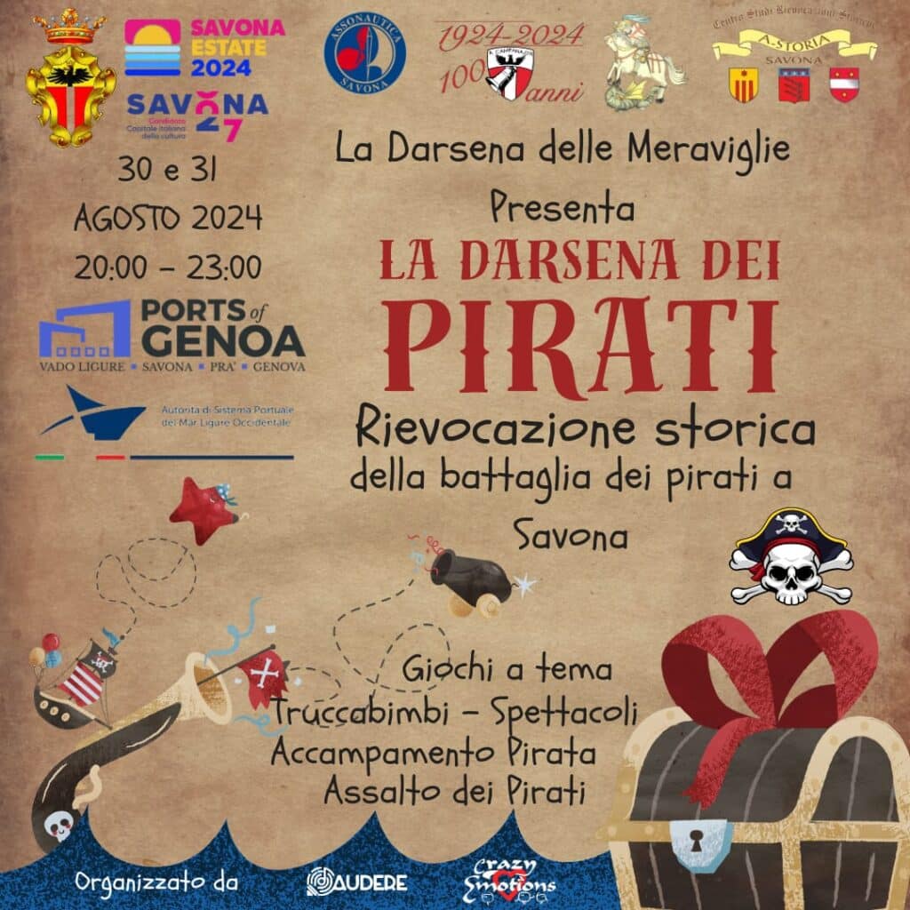 locandina darsena dei pirati a Savona