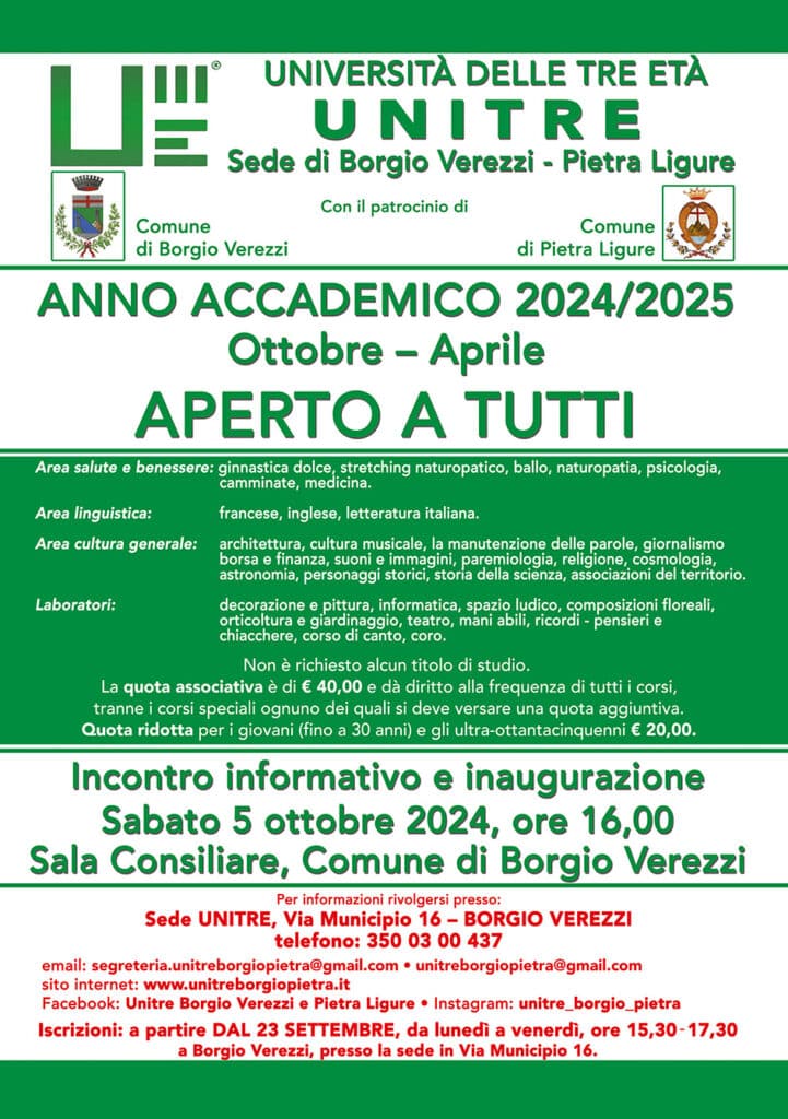 Locandina UniTre 2024-2025