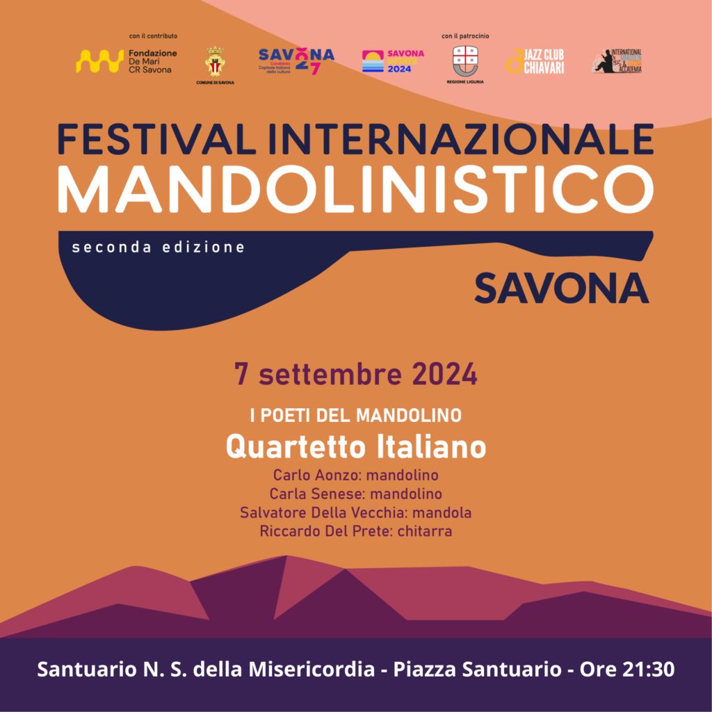 Locandina "I Poeti del Mandolino" chiudono il Festival Internazionale Mandolinistico di Savona