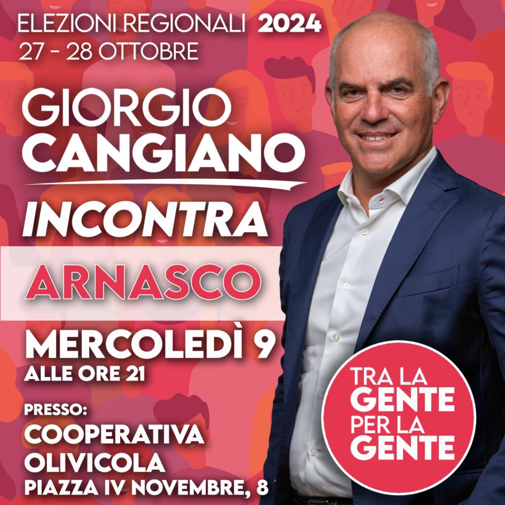 Cangiano incontro elettorale ad Arnasco