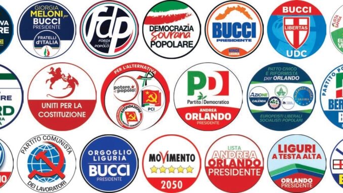 SIMBOLI Liste Elezioni Liguria 2024