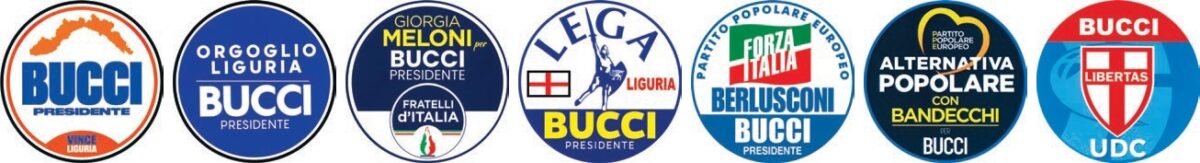 SIMBOLI Liste Elezioni Liguria 2024 x BUCCI
