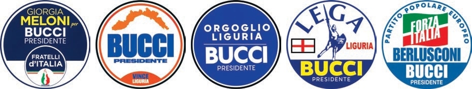 Simboli liste consiglieri regionali eletti con Bucci