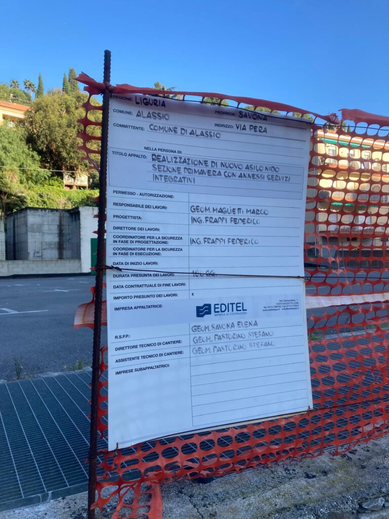 Cantiere costruzione Sezione Primavera via Pera