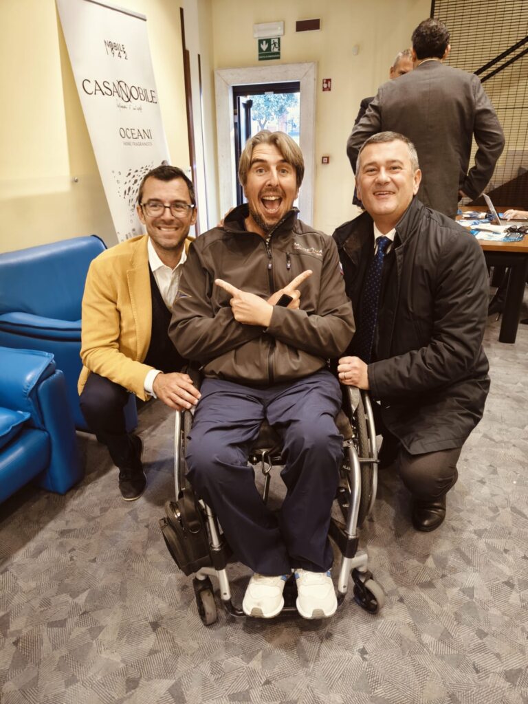   Walter Vassallo ideatore del premio, il Velista Marco Rossato e il Presidente Fabrizio De NIcola
