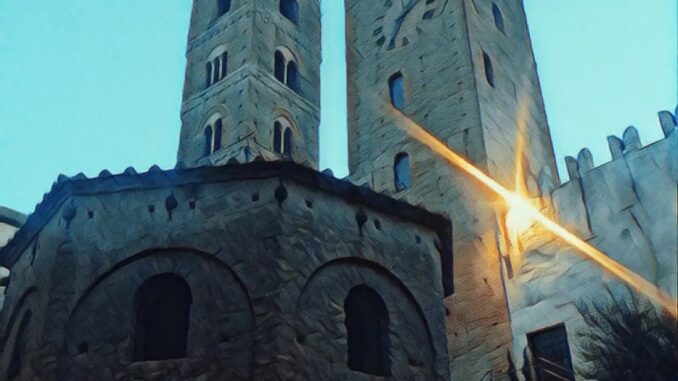 tutto l'azzurro delle torri di Albenga