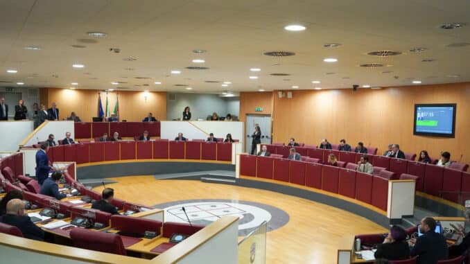 L'aula dell'assemblea del Consiglio Regione Liguria