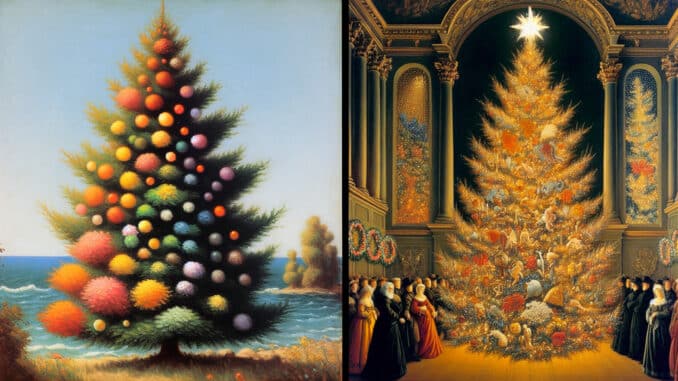 fantasia con Alberi di Natale - effe