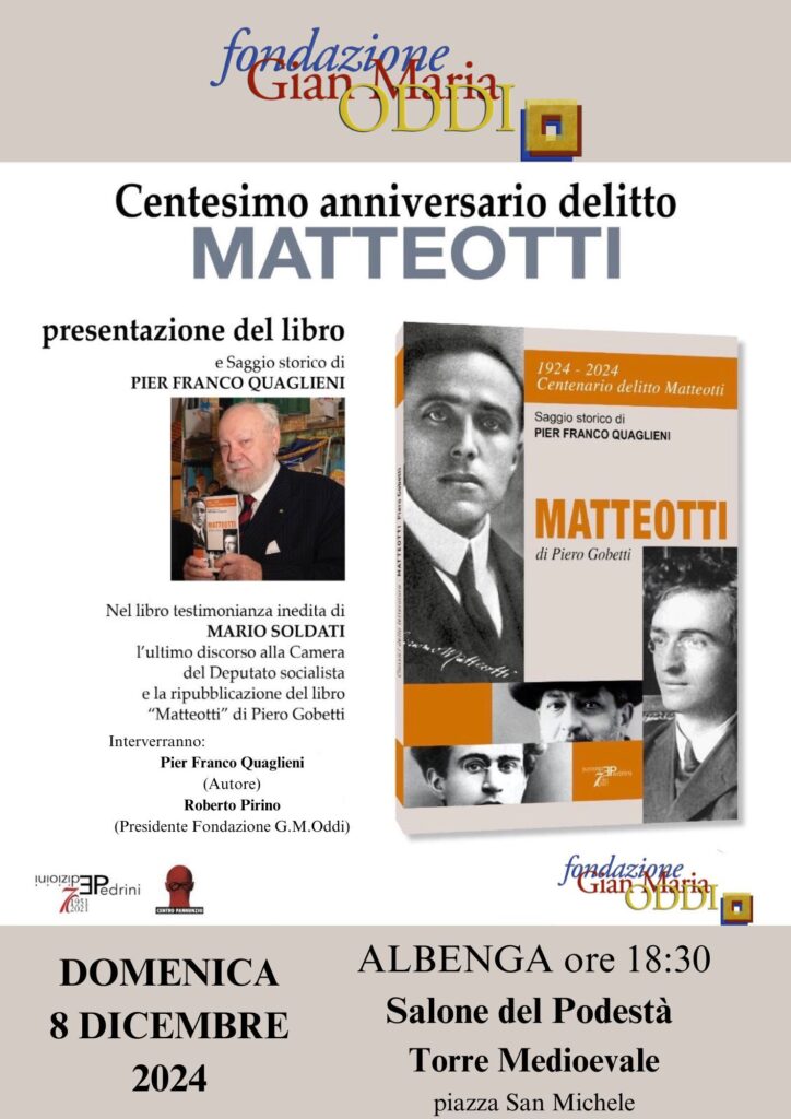 Presentazione Matteotti di Pier Franco Quaglieni