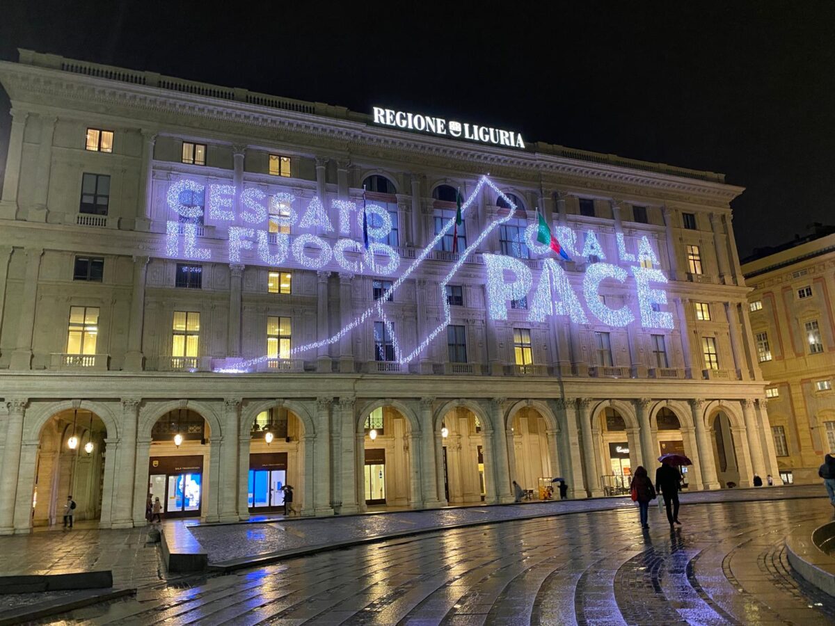 Pace schermo Regione Liguria