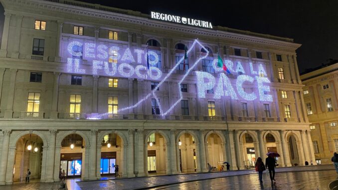 Pace schermo Regione Liguria
