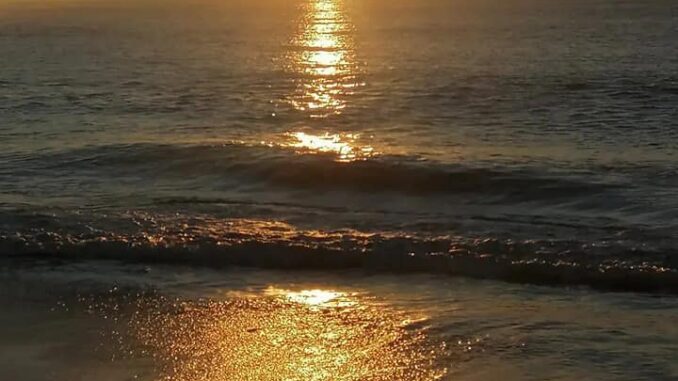 il sole sale obliquo all'orizzonte
