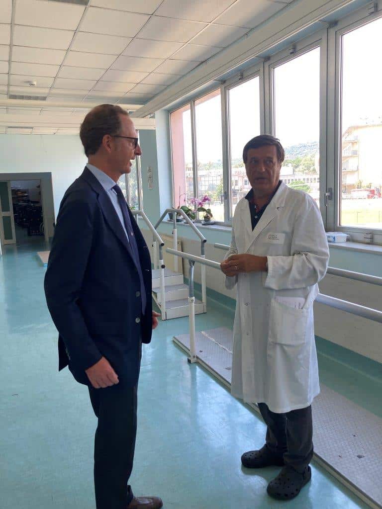 ’assessore alla Sanità di Regione Liguria Massimo Nicolò visita gli ospedali