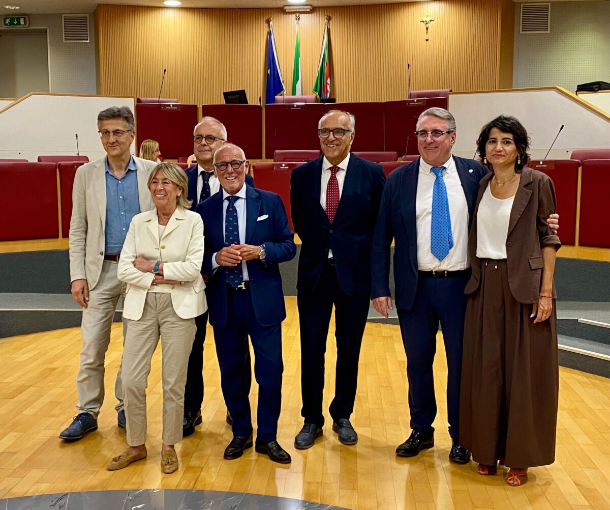 presidente Balleari, presidente Bozzano e vicepresidente Baruzzo con Garanti e difensore civico