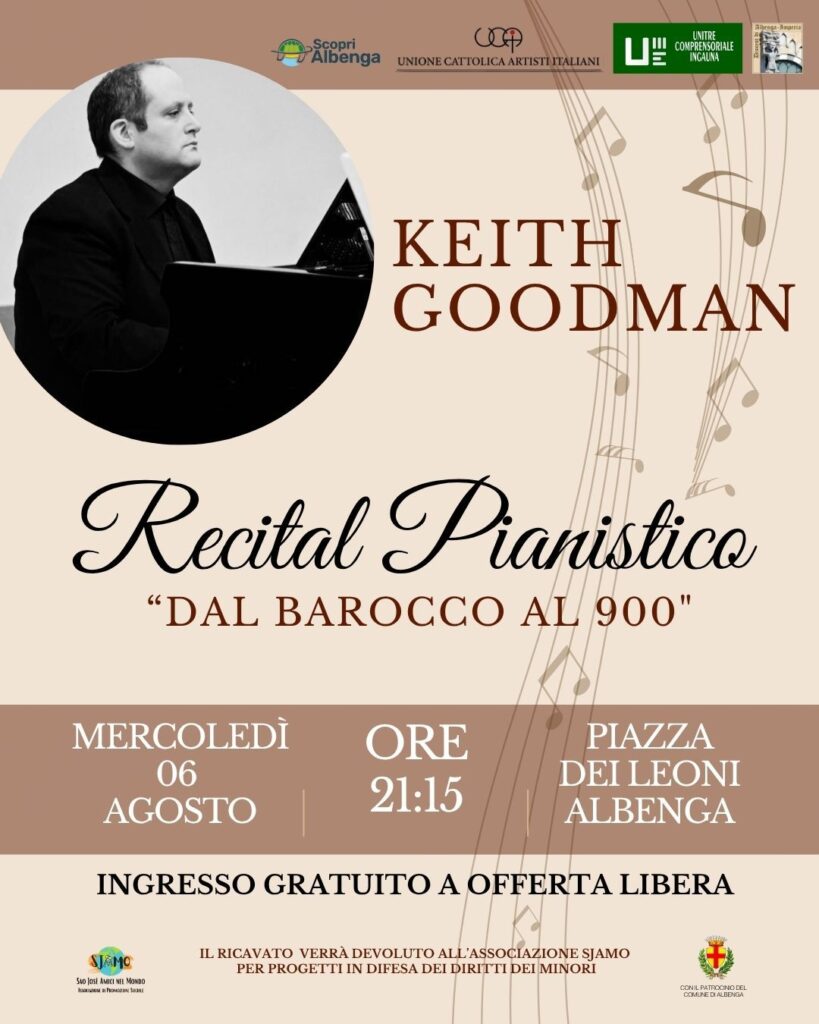 Keith Goodman in concerto ad Albenga 6 agosto