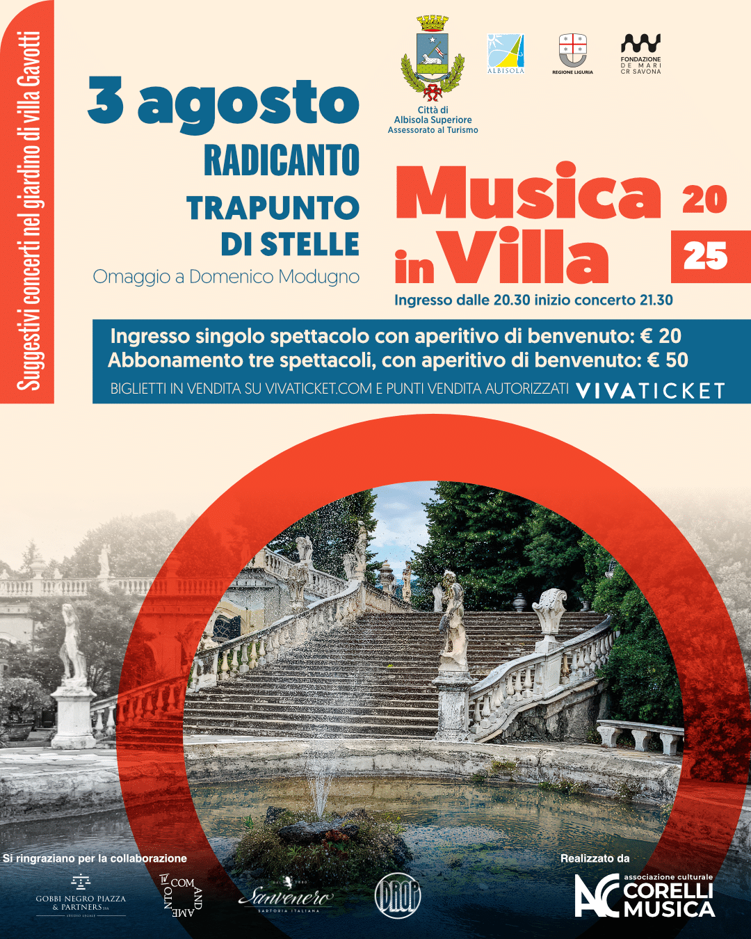 Musica in Villa 2025 Radicanto 3 agosto 2025 social