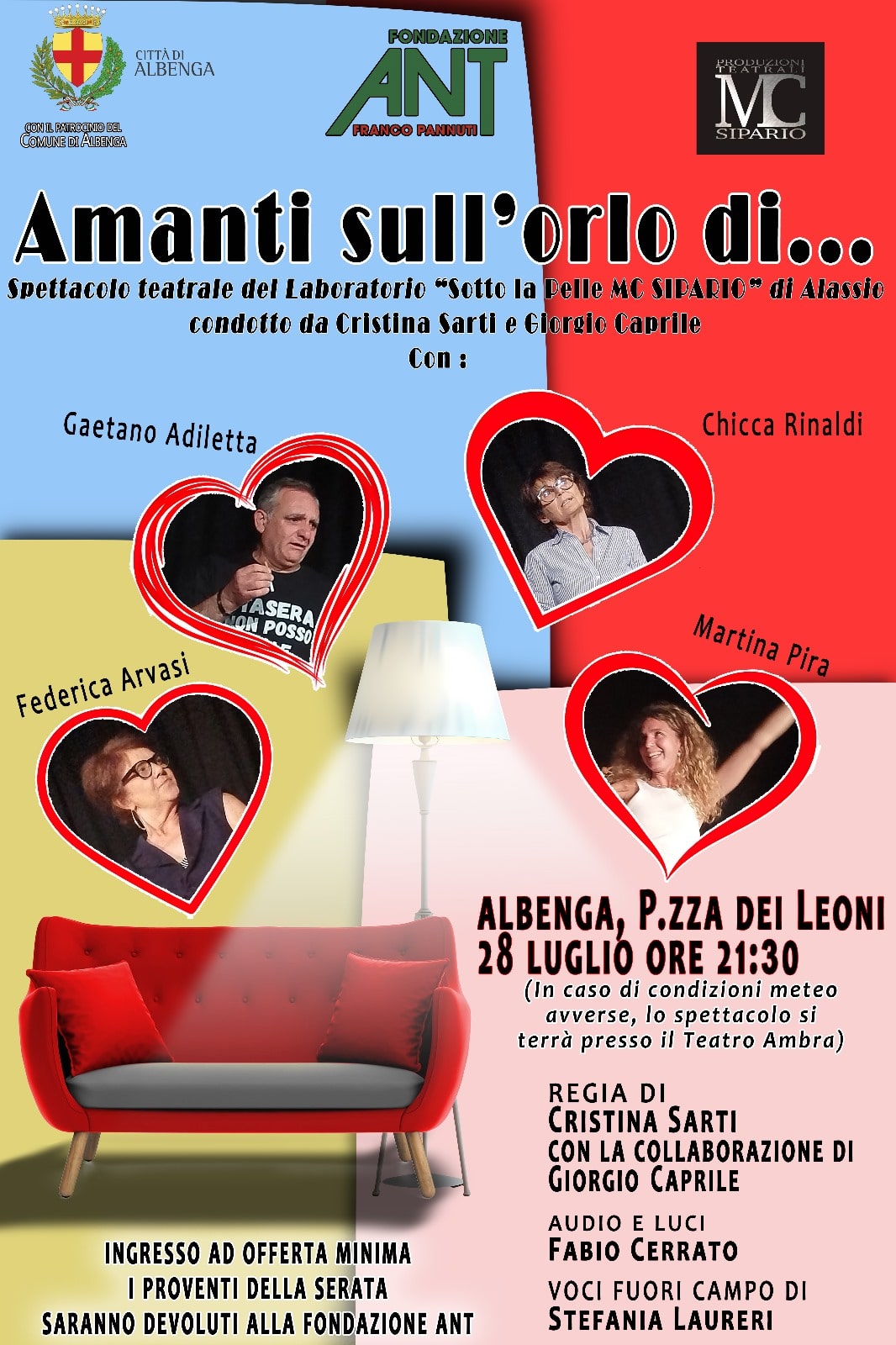 Spettacolo teatrale benefico pro Fondazione ANT