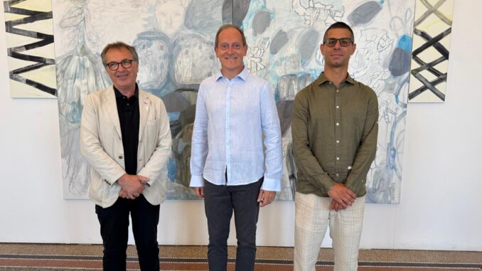 Il Direttore Artistico Giovanni Di Stefano, il sindaco di Andora Mauro Demichelis e il vice sindaco e assessore alla Cultura Daniele Martino