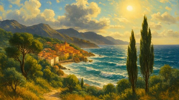 paesaggi di pini di golfi e di mare - effe
