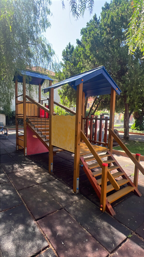 Giardini di Padre Pio, gioco interamente rinnovato con ricambi e completamente ripitturato