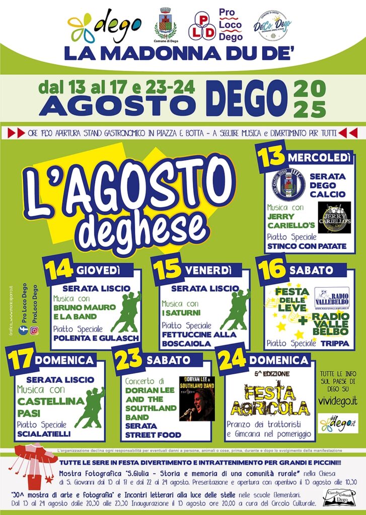 Locandina A3 festa a Dego 2024