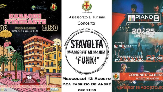 ferragosto 3 giorni Albenga