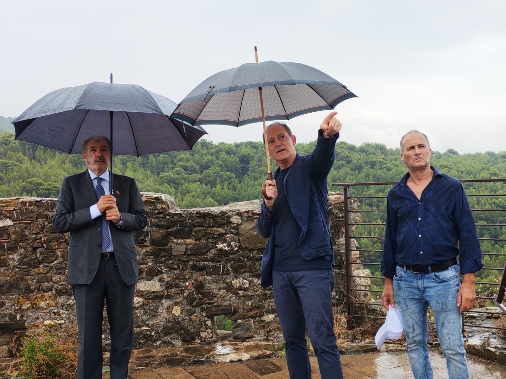 visita Bucci al cantiere dedicato alla rigenerazione urbana di Borgo Castello Andora