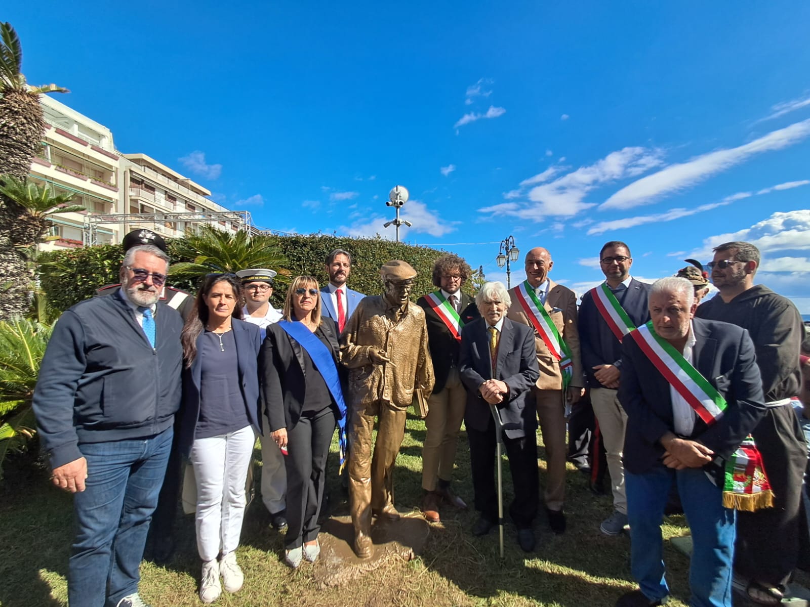 Inaugurazione della statua del Presidente Pertini