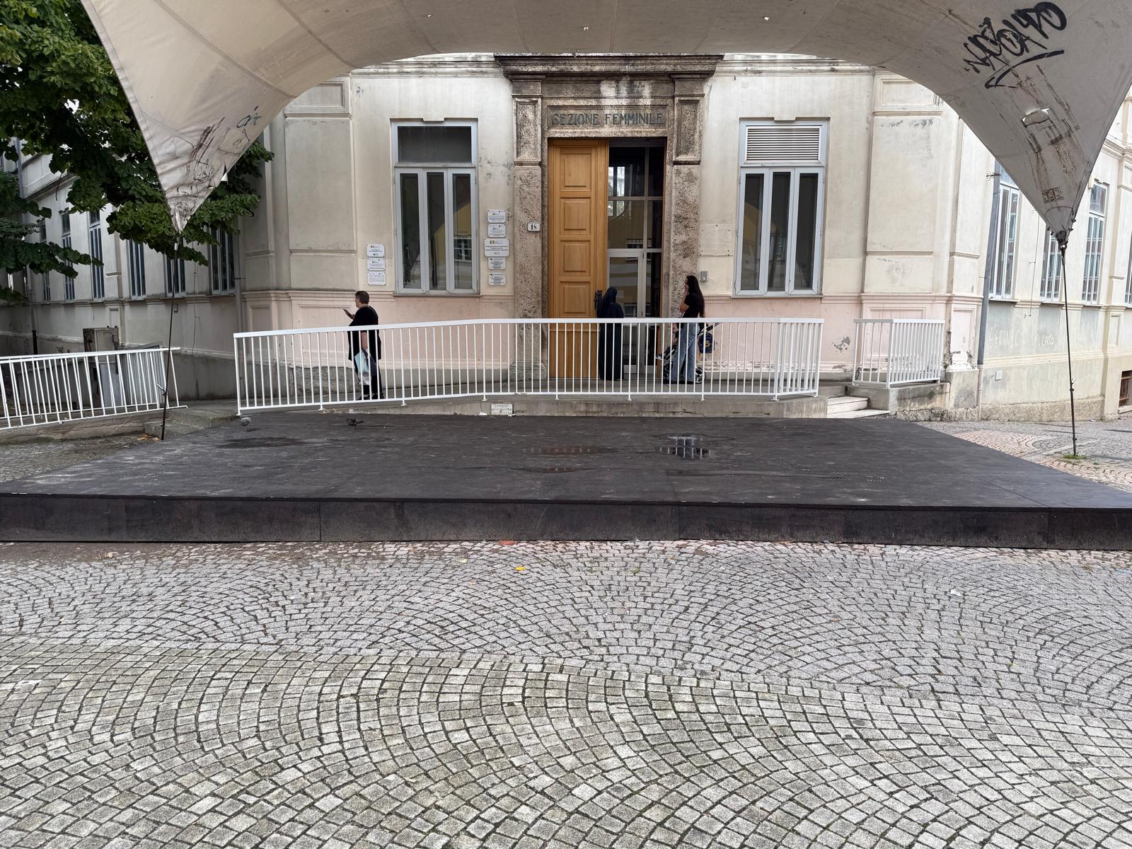 Nuovo palco dei Giardini di via Verdi a Savona