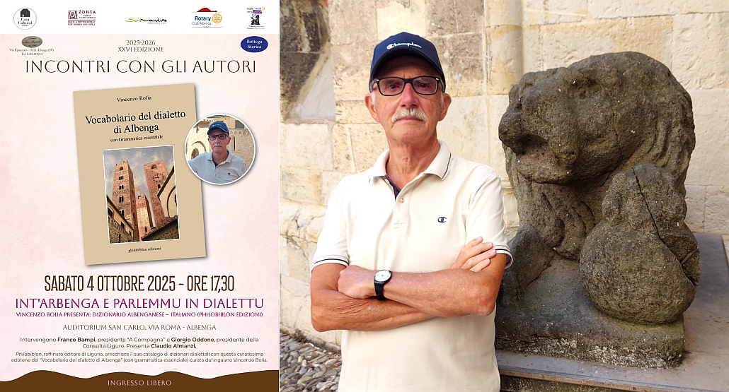 Vocabolario del dialetto di Albenga, presentazione il 4 ottobre 2025