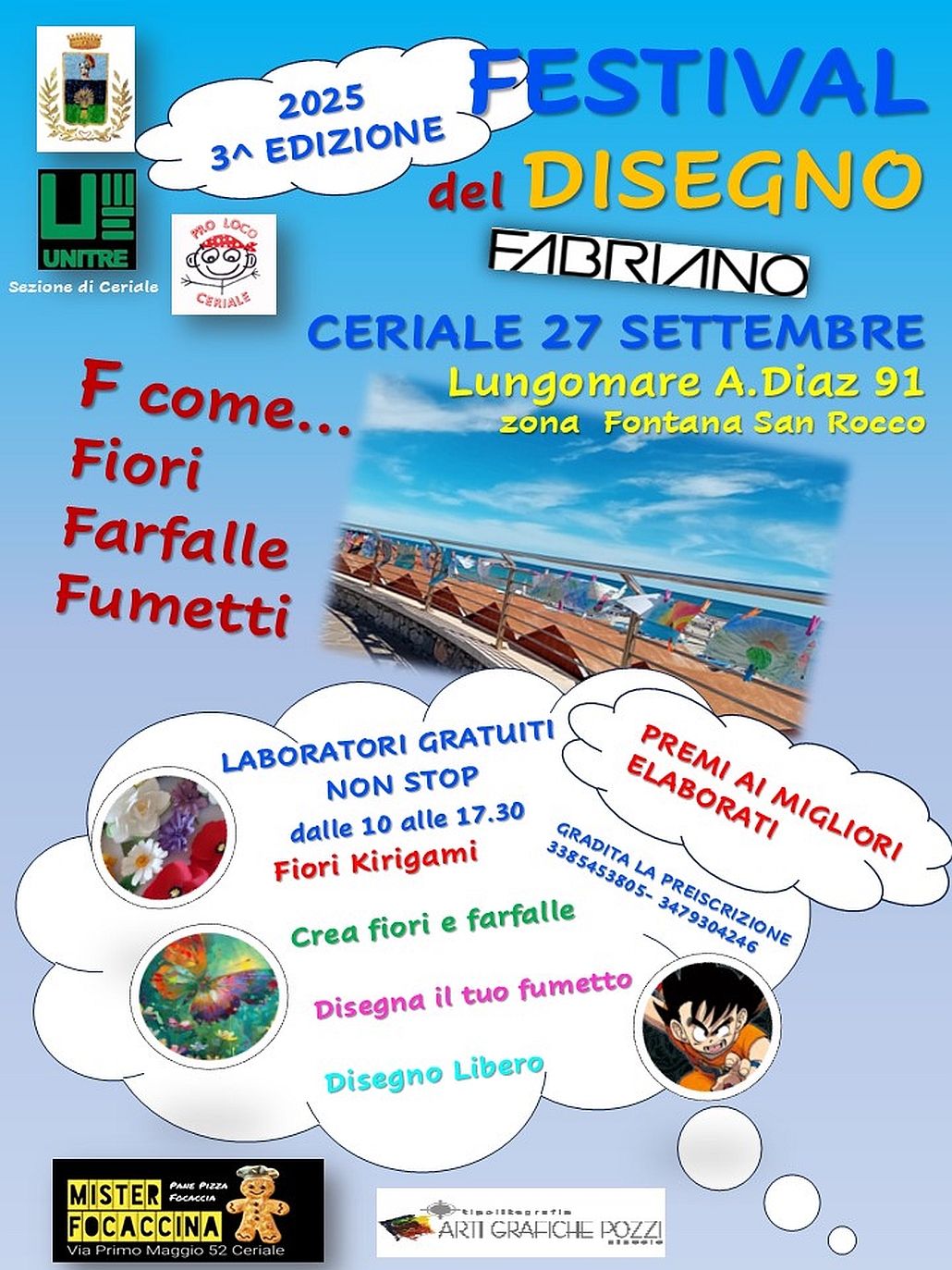 locandina Festival del Disegno Fabriano a Ceriale